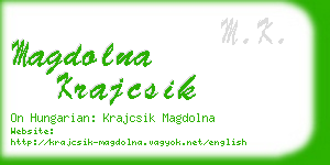 magdolna krajcsik business card